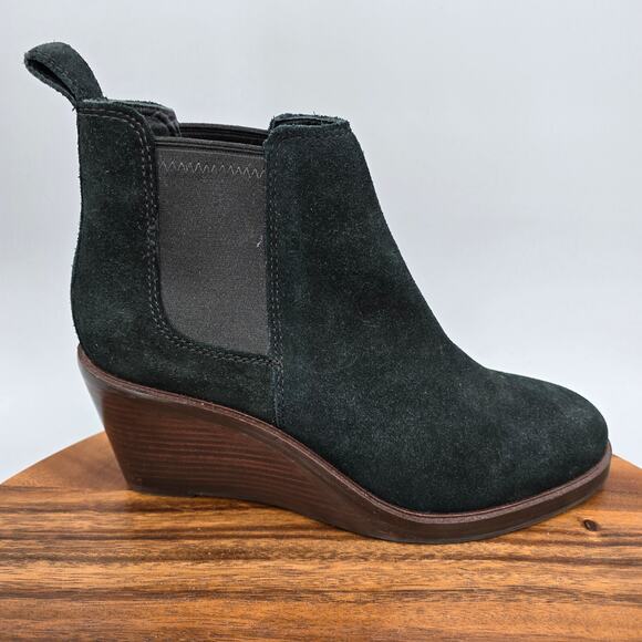 Ubuy Clarks Ladies Wedge Boots Women Slip-On Ankle-Length Booties